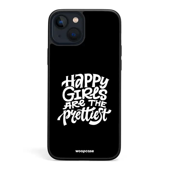 Happy girls are the prettiest simple - Quote Phone case