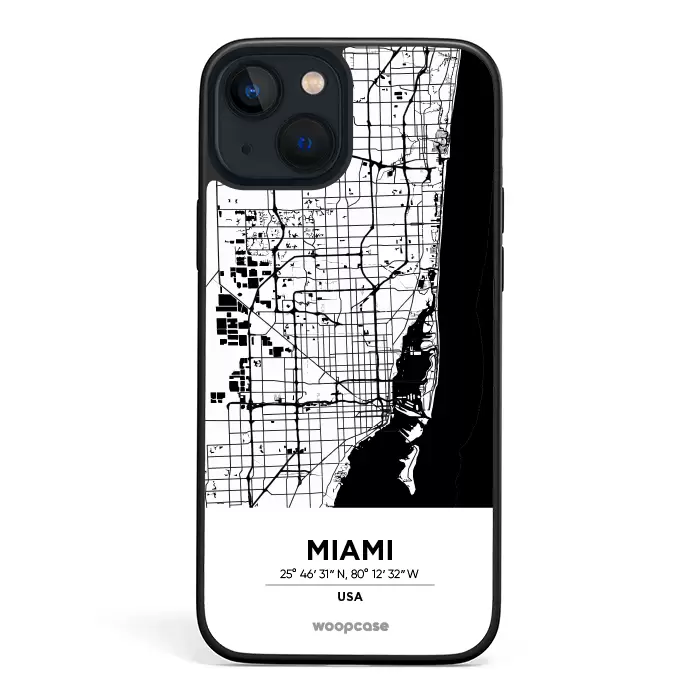 Miami, États-Unis - Plan de ville Coque de téléphone