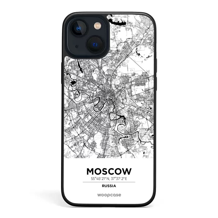 Moscow, Russia - City Map Phone case
