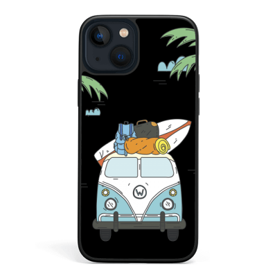 Camping-car Surf design Coque de téléphone