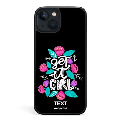 Get it girl floral - Citation Coque de téléphone