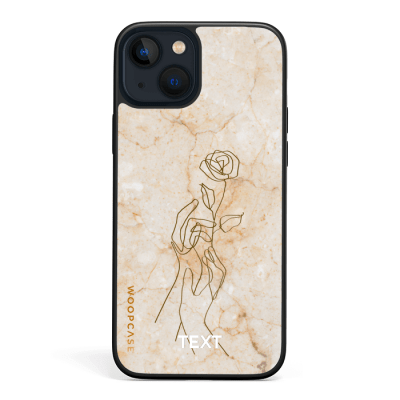 Hands and roses line art Phone case
