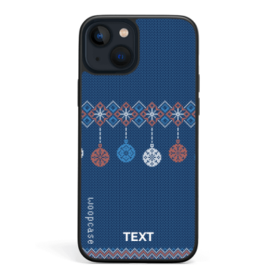 Knitted blue xmas Phone case