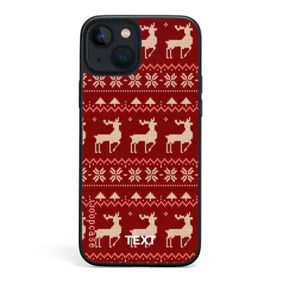 Knitted deer xmas Phone case