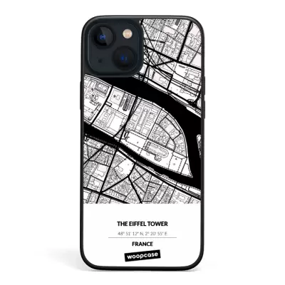 The Eiffel Tower in Paris, France - City Map Phone case