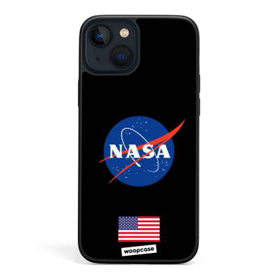 NASA - Black logo and Flag Phone case