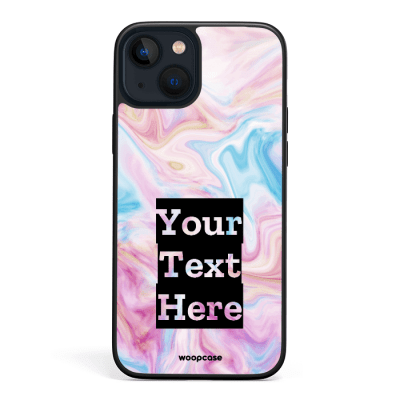 Rainbow Marble  - Your Quote Phone case
