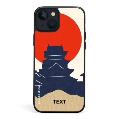 Red sun japanese art Phone case