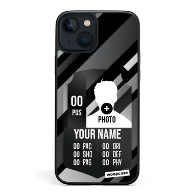 Carte Football Noire + Photo Coque de téléphone