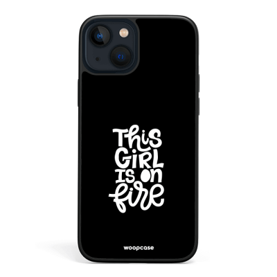 This girl is on fire simple - Quote Phone case