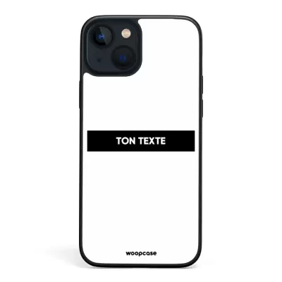 White on black text Phone case