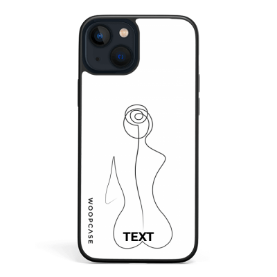 Woman silhouette line art Phone case