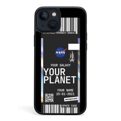 Your planet - NASA - Boarding pass Black Phone case