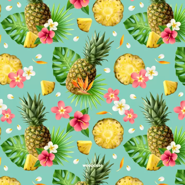 Ananas et fleurs tropicales Coque de téléphone