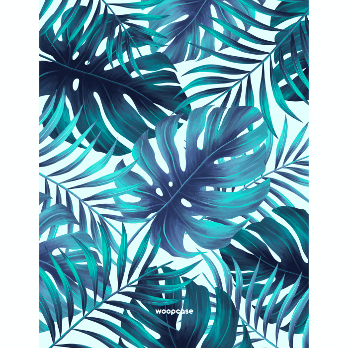 Tropical blue leaves Phone case