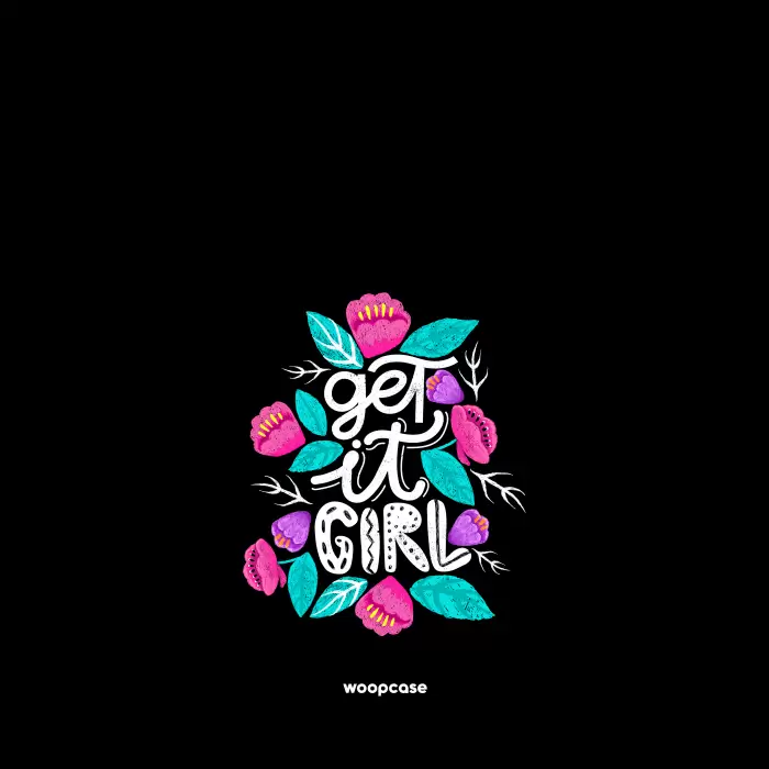 Get it girl floral - Citation Coque de téléphone