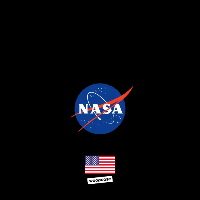 NASA - Noir logo et drapeau Coque de téléphone