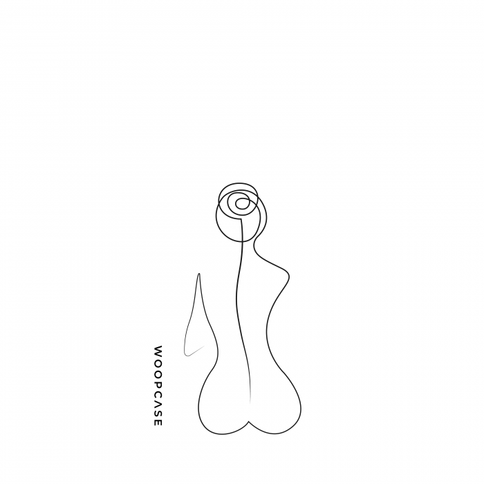 Woman silhouette line art Coque de téléphone